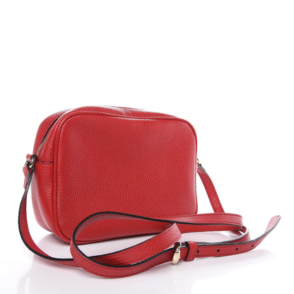Gucci Pebbled Calfskin Small Soho Disco Bag Tabasco Red 3 of 14