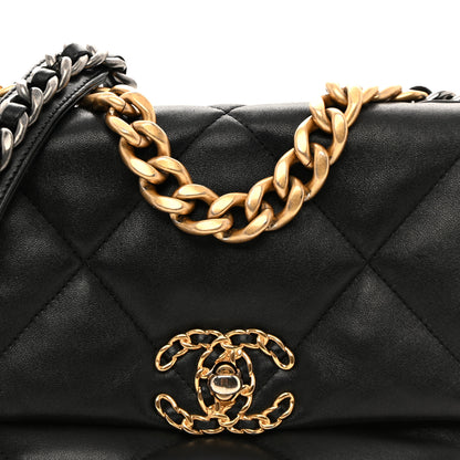Chanel Lambskin Quilted Medium Chanel 19 Flap Black 9 of 13