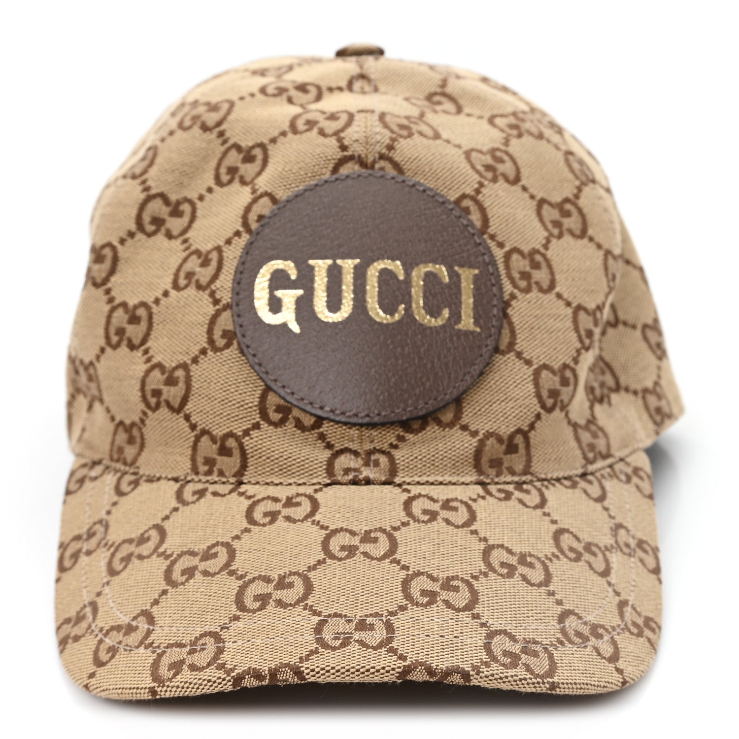 Gucci Monogram Textured Dollar Calfskin Zeno Baseball Hat XL Beige 3 of 10