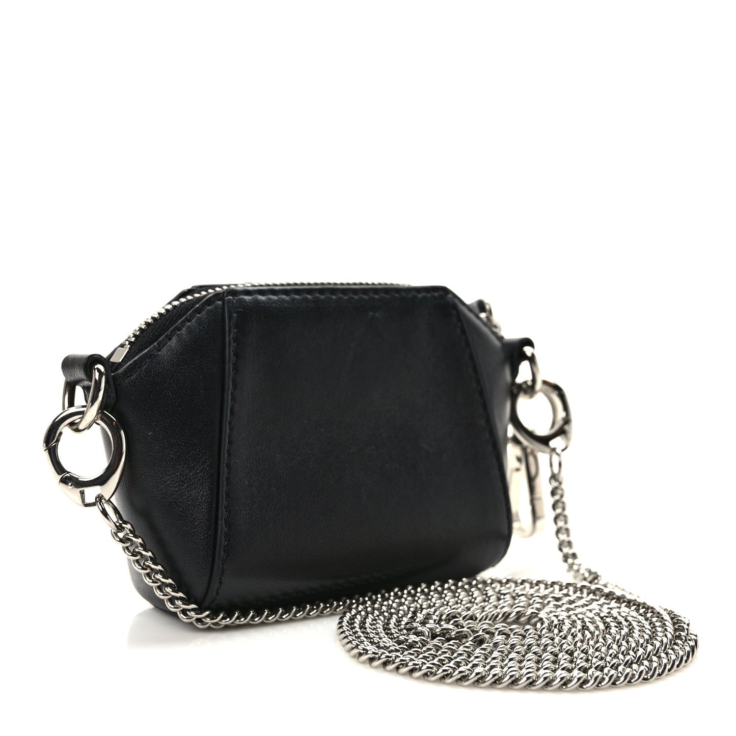 Lambskin Baby Antigona with Chain Black
