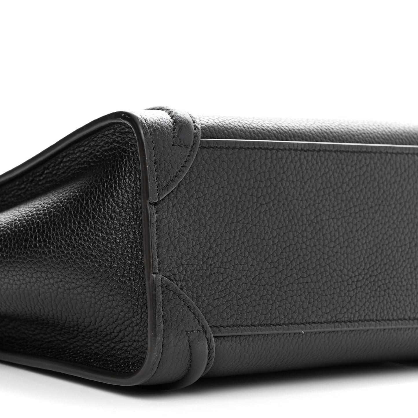 Drummed Calfskin Nano Luggage Black