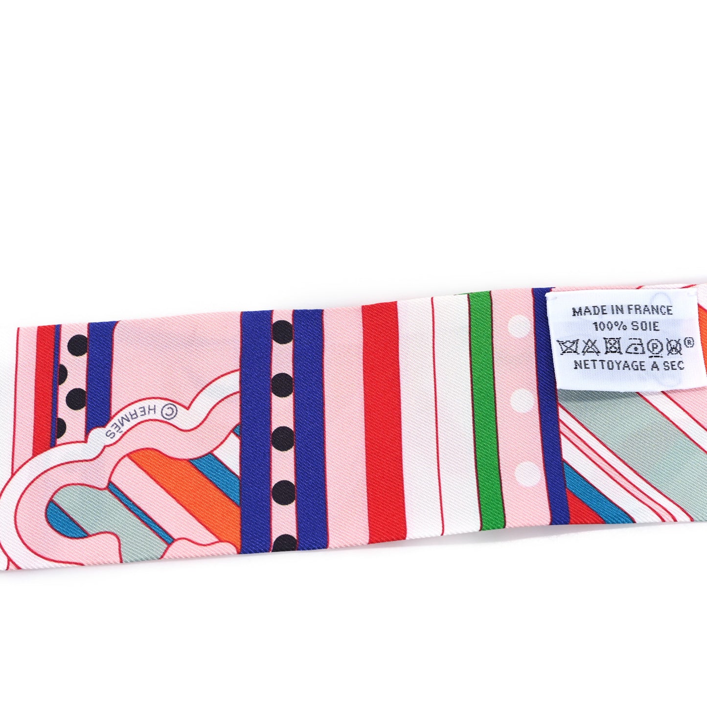 Silk Faubourg Rainbow Twilly Rose Pale Rouge Vert