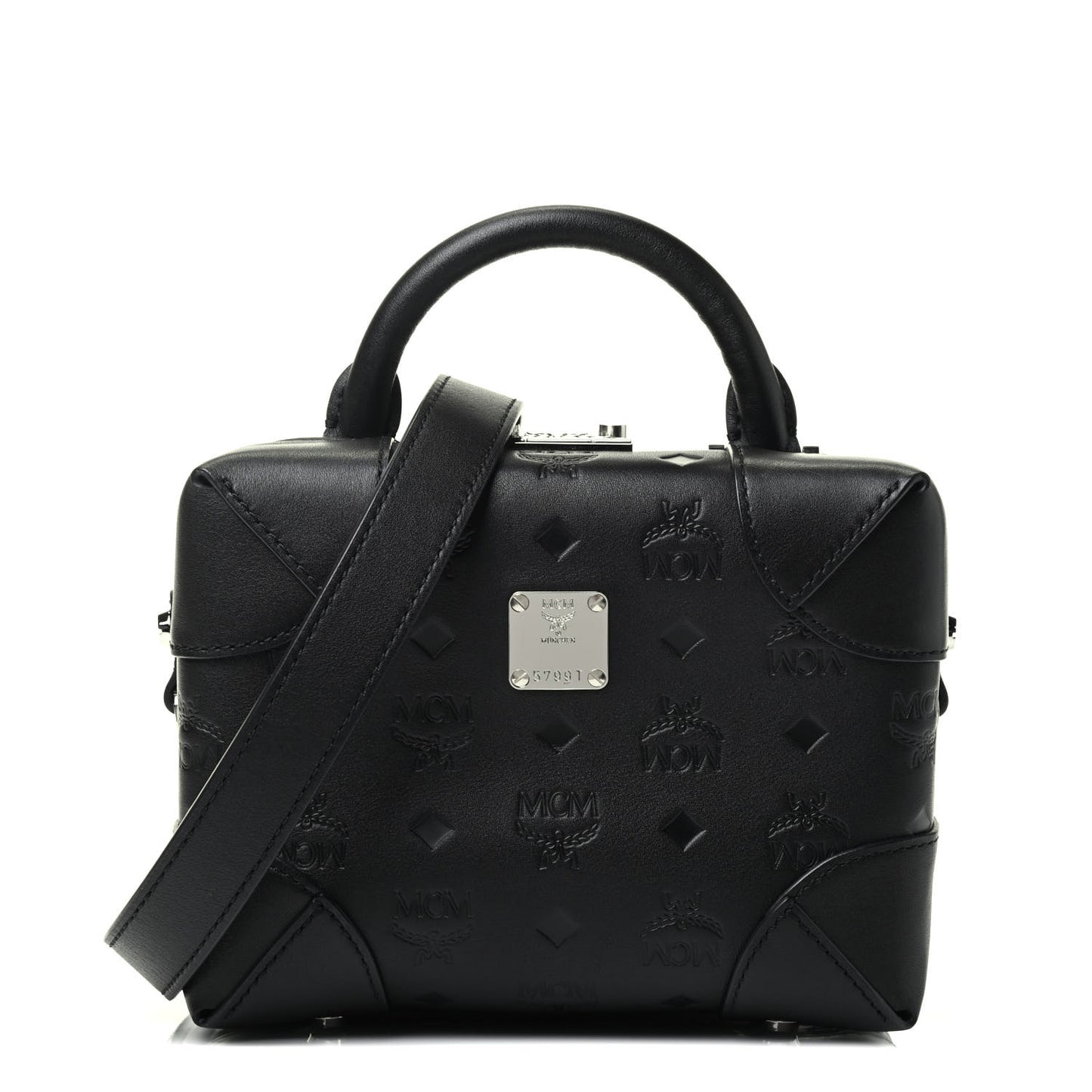 Calfskin Ottomar Monogram Small Berlin Crossbody Black