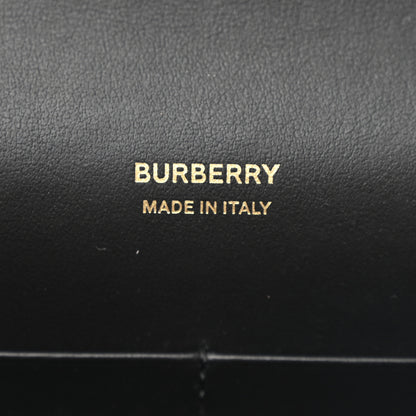 Burberry Calfskin Monogram TB Mini Flat Crossbody Bag Black 6 of 9