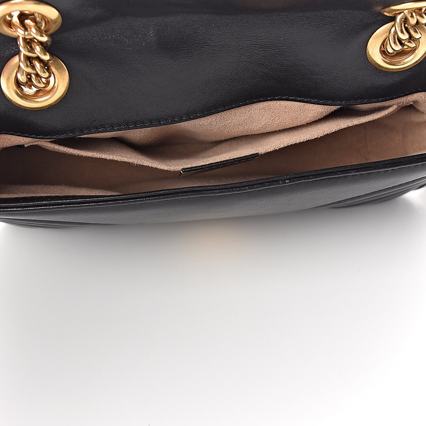 Calfskin Matelasse Mini GG Marmont Shoulder Bag Black