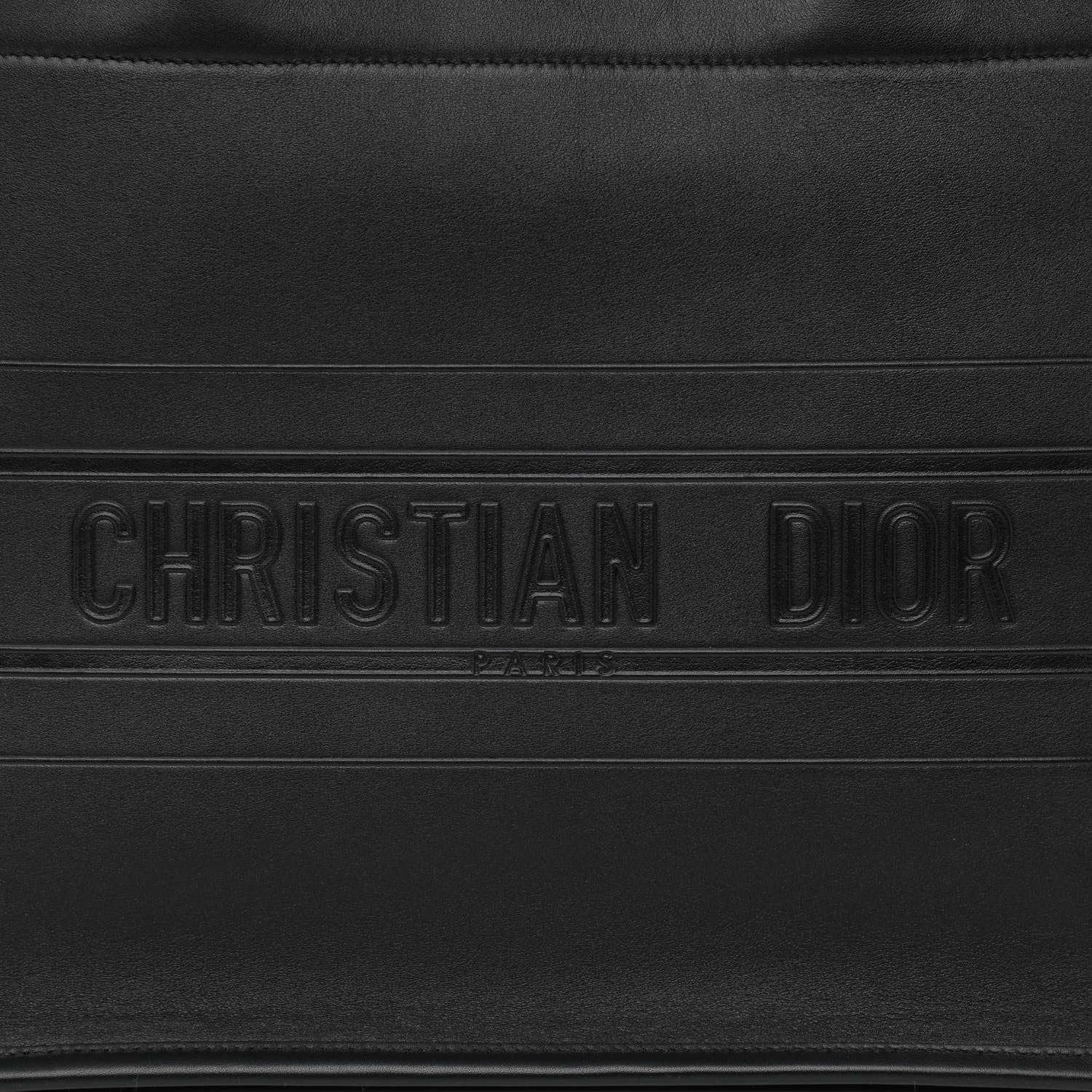 Christian Dior Calfskin Embossed Medium Book Tote Black 8 of 12