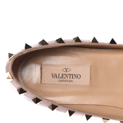 Valentino Garavani Patent Rockstud Ballerina Flats 37.5 Poudre 6 of 17
