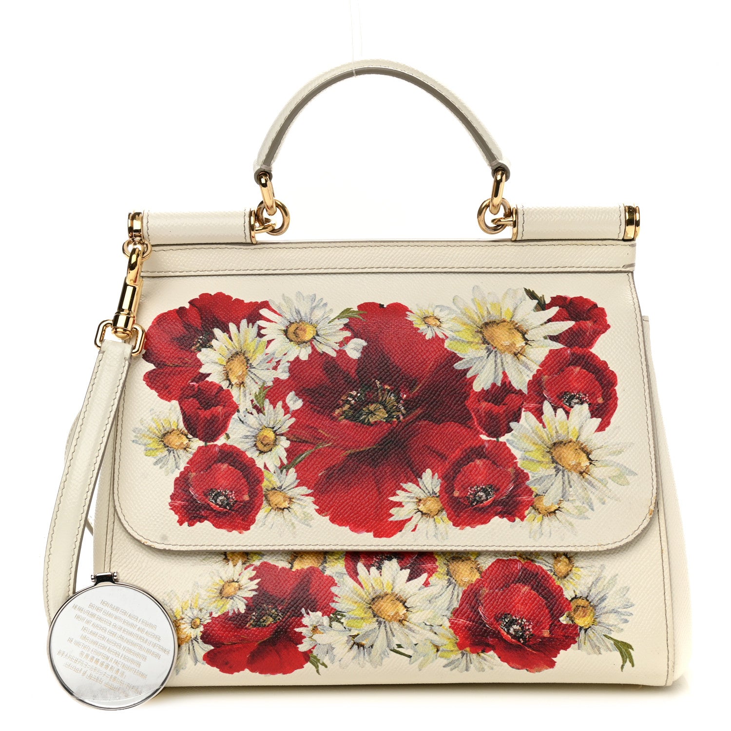Dolce & Gabbana Dauphine St.Giap Papaveri Print Medium Miss Sicily Satchel White Multicolor 1 of 14