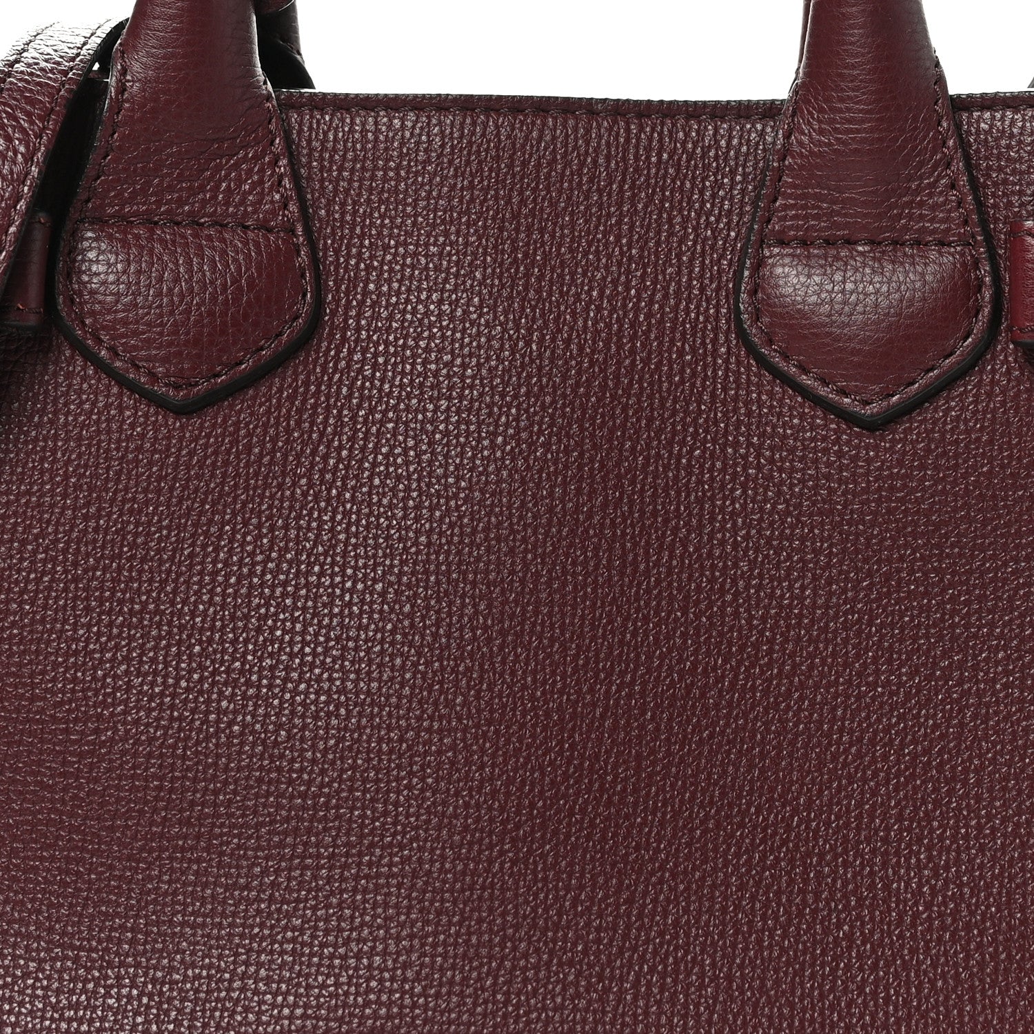Burberry Derby Calfskin House Check Small Bi-Color Mahogany Red 7 of 10