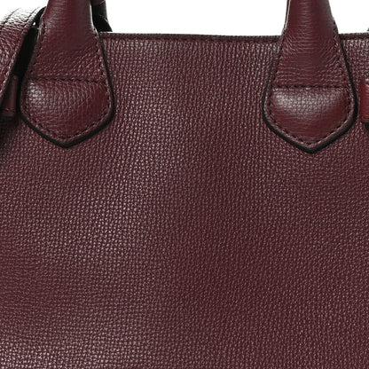 Burberry Derby Calfskin House Check Small Bi-Color Mahogany Red 7 of 10