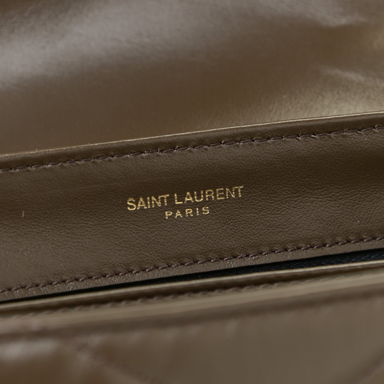 Saint Laurent Calfskin Y Quilted Monogram Toy Loulou Crossbody Bag Earth 8 of 16