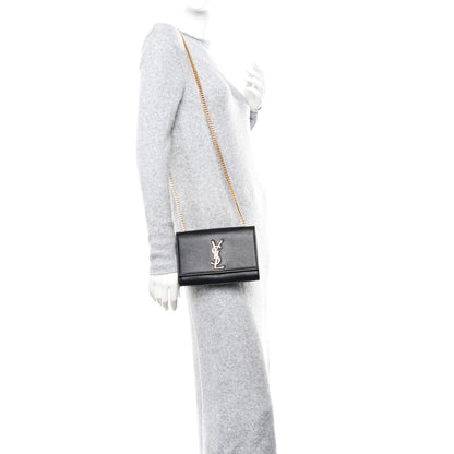 Saint Laurent Grain De Poudre Small Monogram Kate Satchel Black 2 of 16