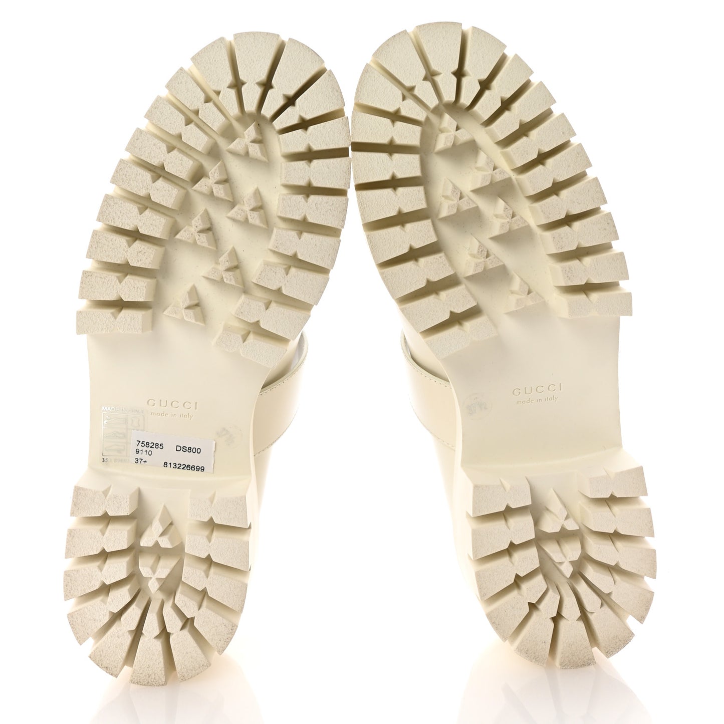 Cordovan Lux Womens Horsebit Platform Mary Jane Loafers 37.5 Off White