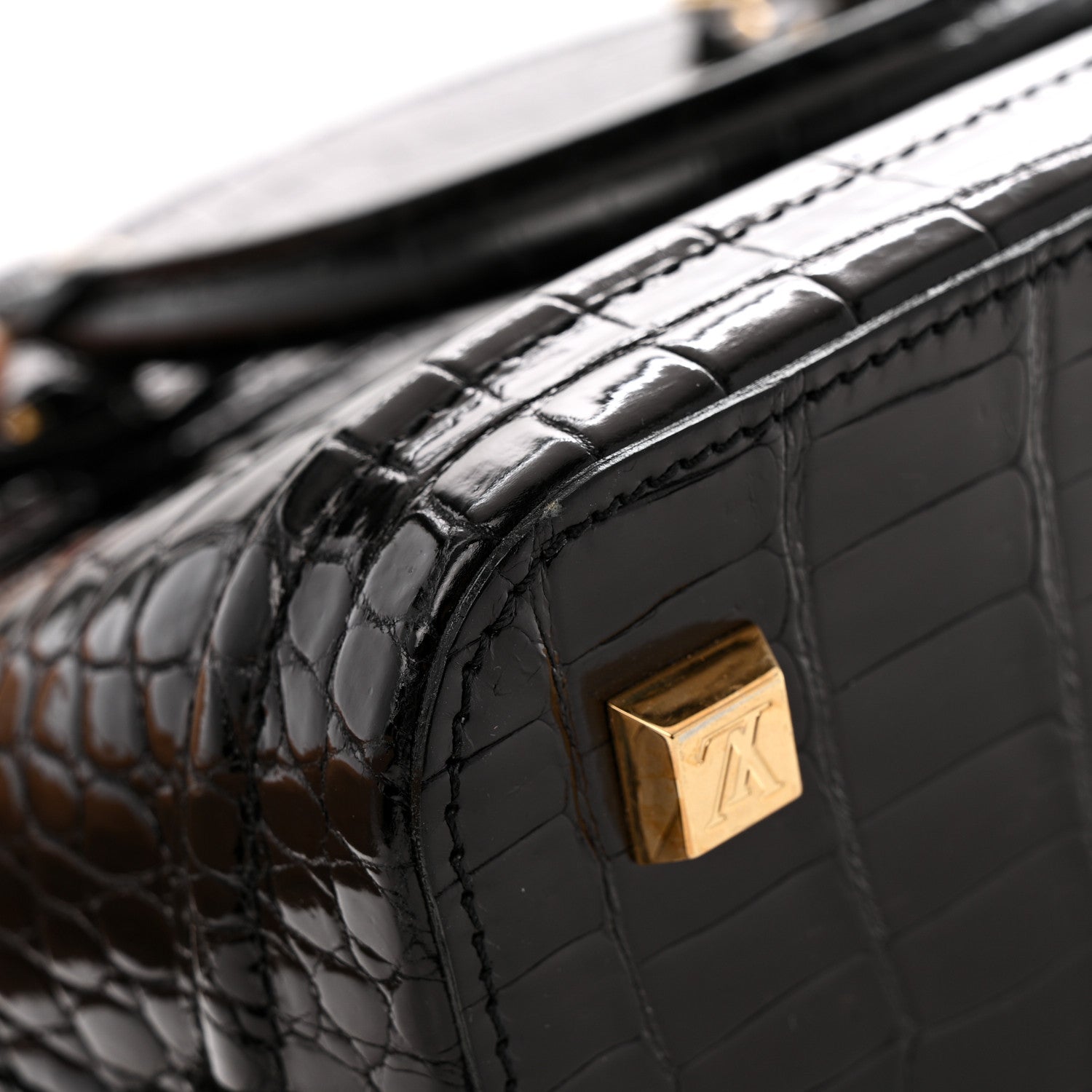 Louis Vuitton Crocodile Lockit PM Black 10 of 13