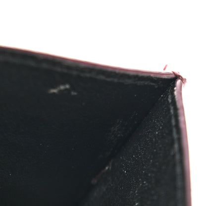 Saint Laurent Vernice Matelasse Chevron Monogram Credit Card Case Dark Red WIne 8 of 9