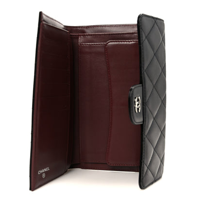 Chanel Lambskin Quilted Large Flap Wallet Black 6 of 10