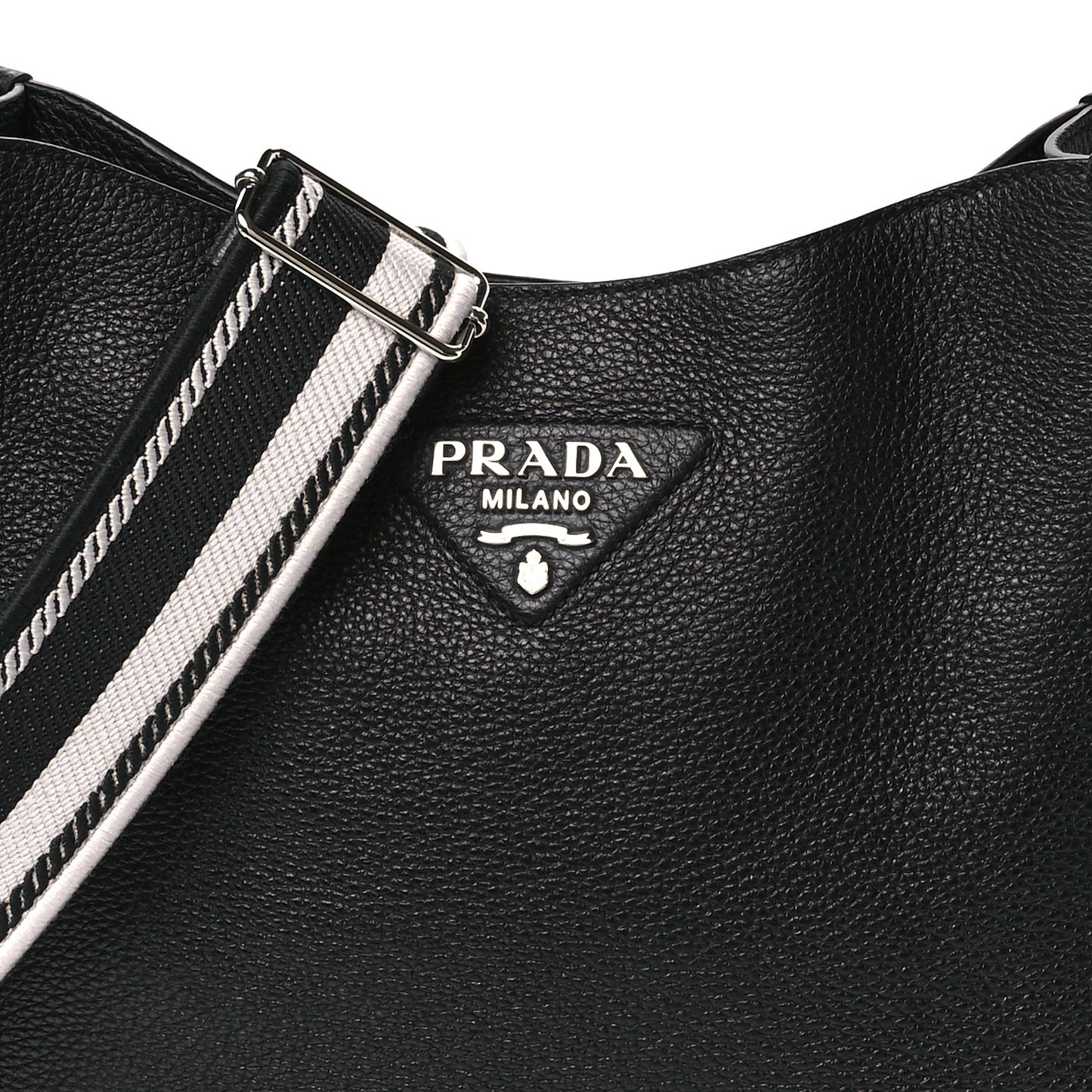 Vitello Daino Soft Hobo Messenger Bag Black