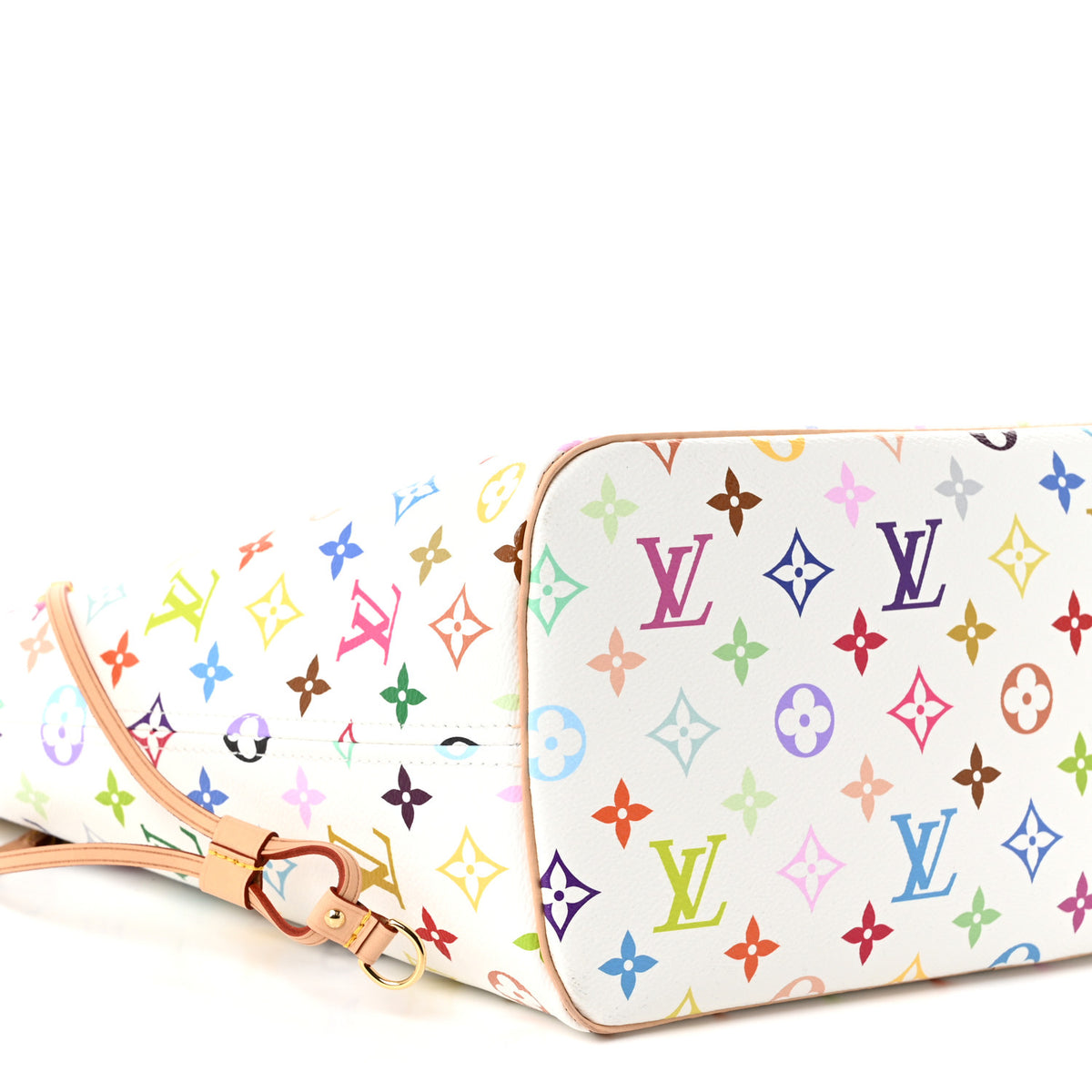 LV X TM Monogram Multicolor Neverfull MM White