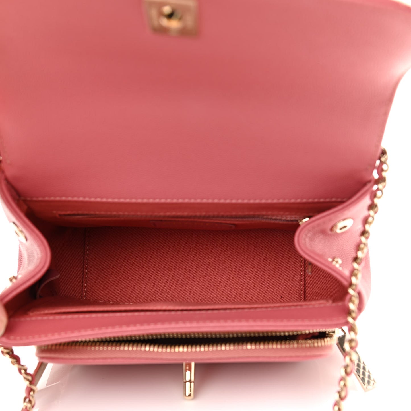 Caviar Quilted Small Business Affinity Flap Pink