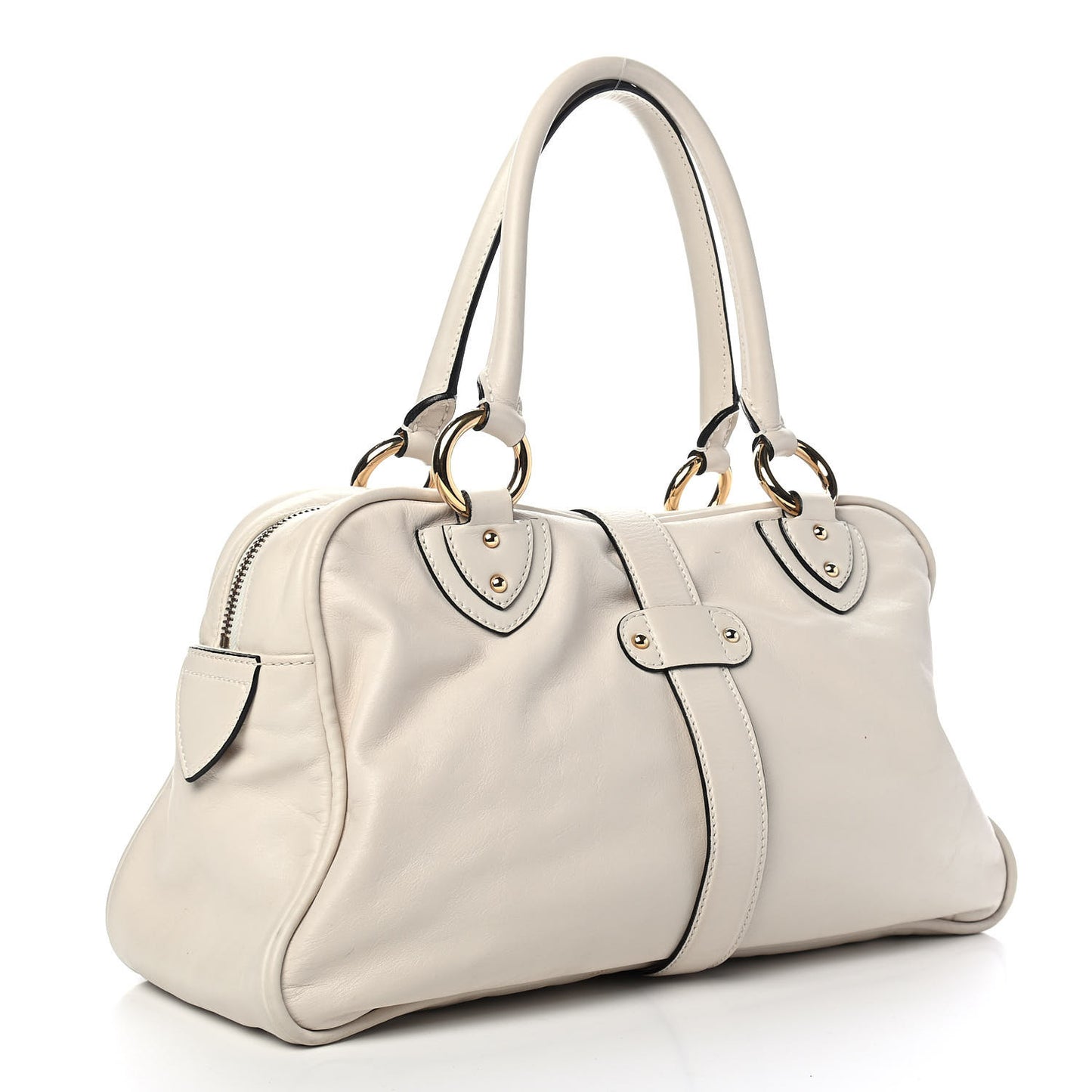 Calfskin Venetia Satchel White