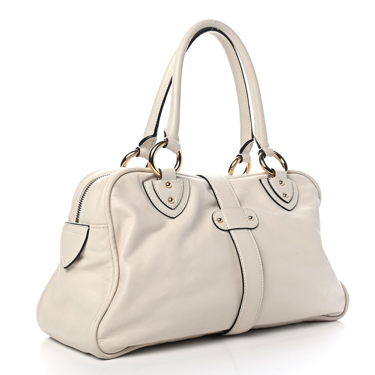 Marc Jacobs Calfskin Venetia Satchel White 2 of 5