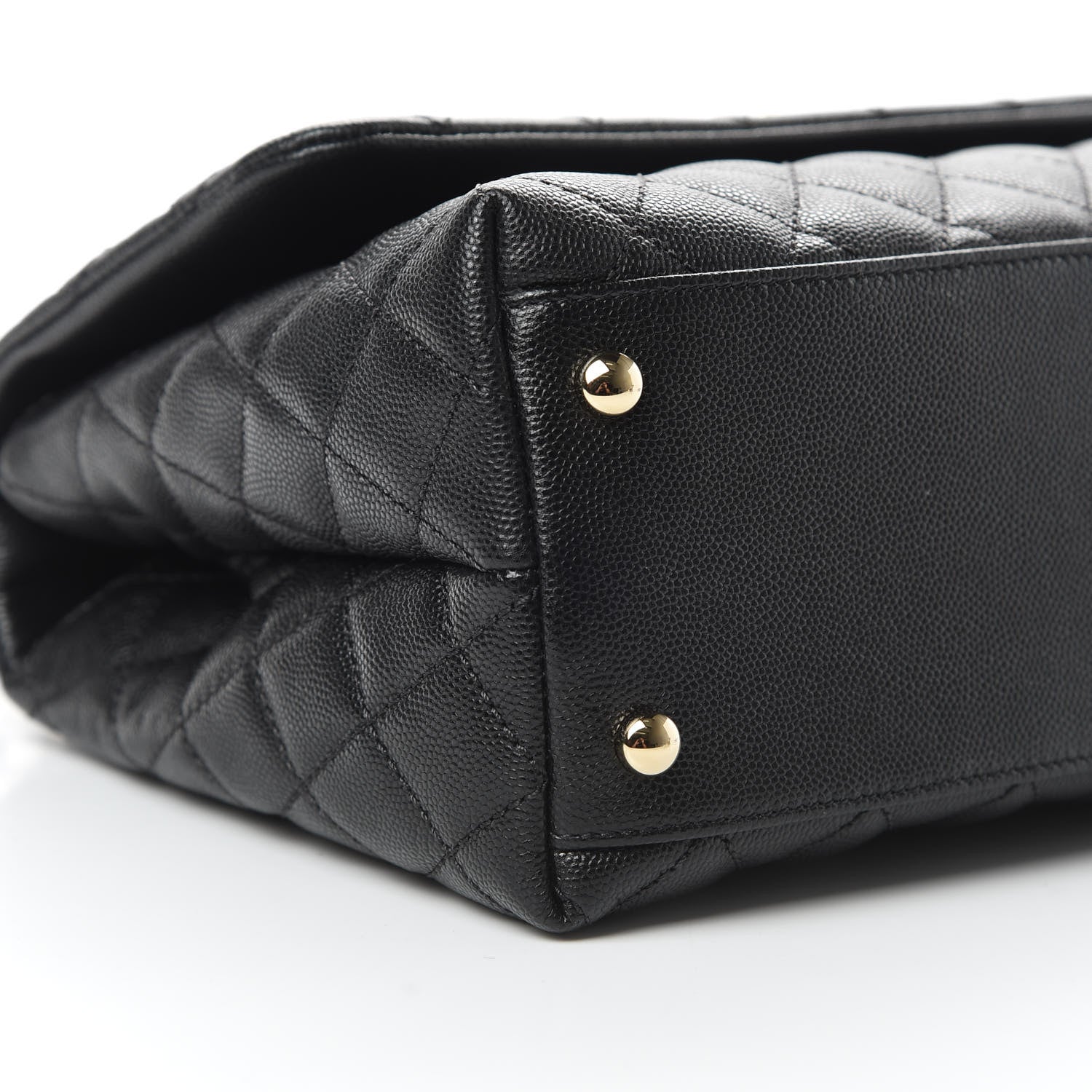 Chanel Caviar Quilted Small Coco Handle Flap Black 10 of 12