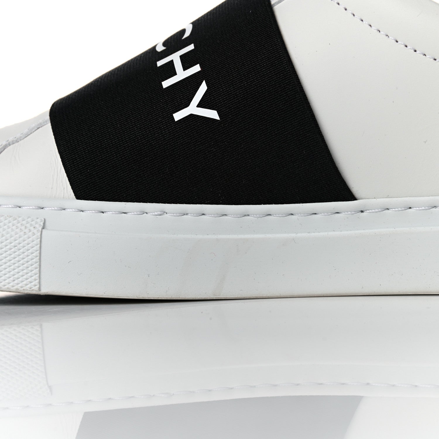 Givenchy Calfskin Band Logo Womens Urban Street Sneakers 40 White Black 8 of 9