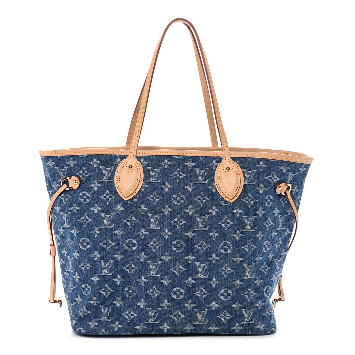 Monogram Denim Neo Neverfull MM Blue
