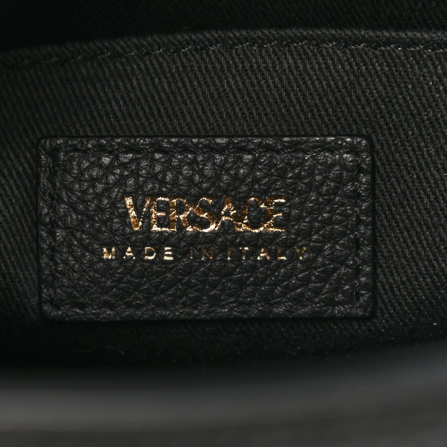 Versace Grainy Calfskin Virtus Top Handle Tote Black 6 of 10