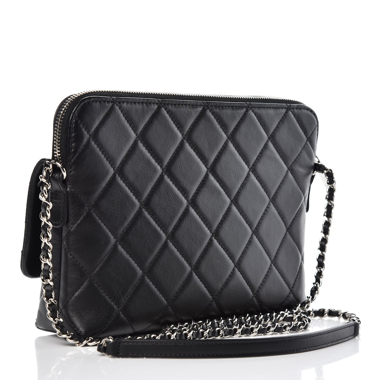 Chanel Calfskin Quilted Crossbody Bag Black 3 of 9