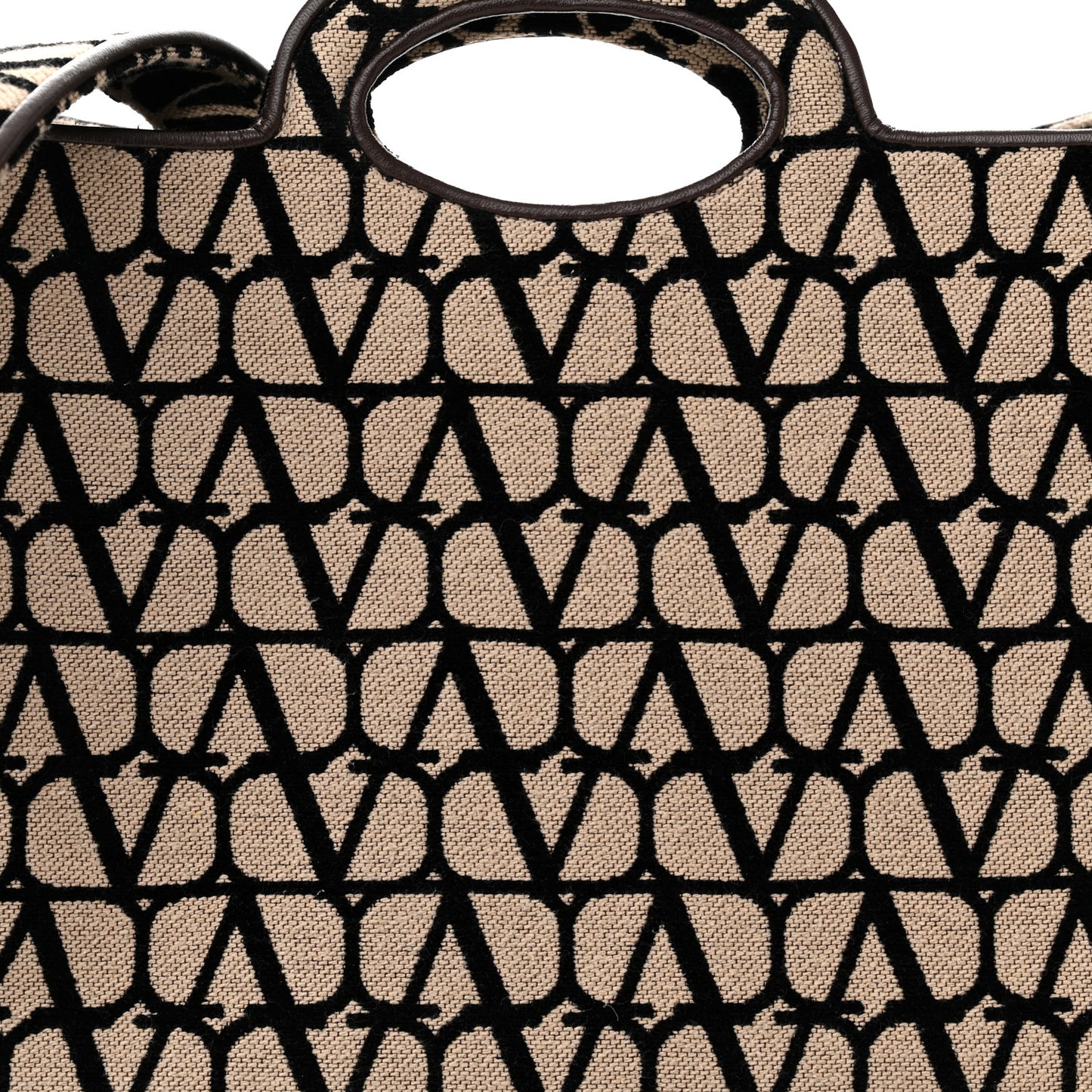 Toile Iconographe Goatskin Le Troisieme Shopping Bag Naturale Black Fondant