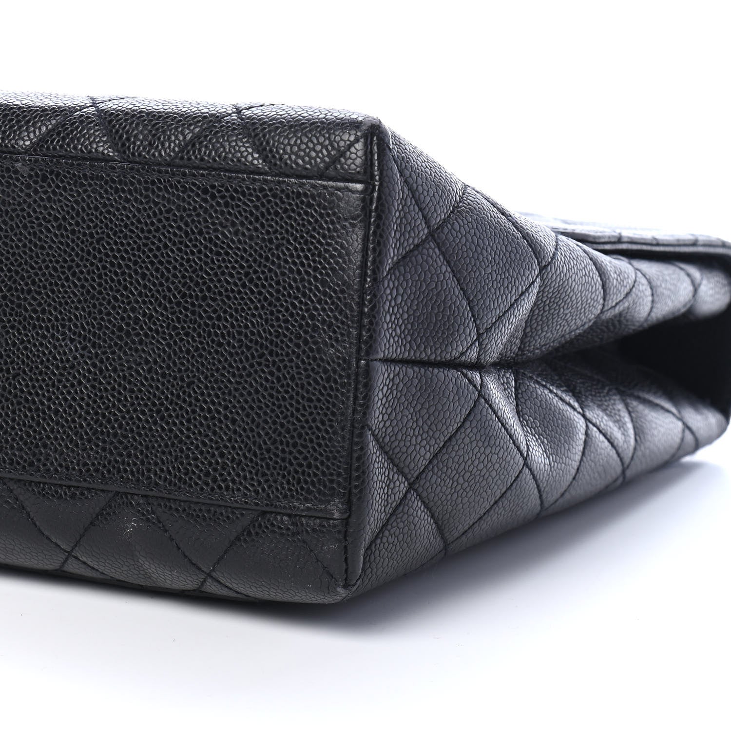 Chanel Caviar Quilted Jumbo Kelly Flap Black 9 of 10