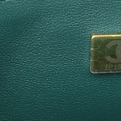 Chanel Shaded Patent Calfskin Quilted Mini Rectangular Flap Green Blue 7 of 10