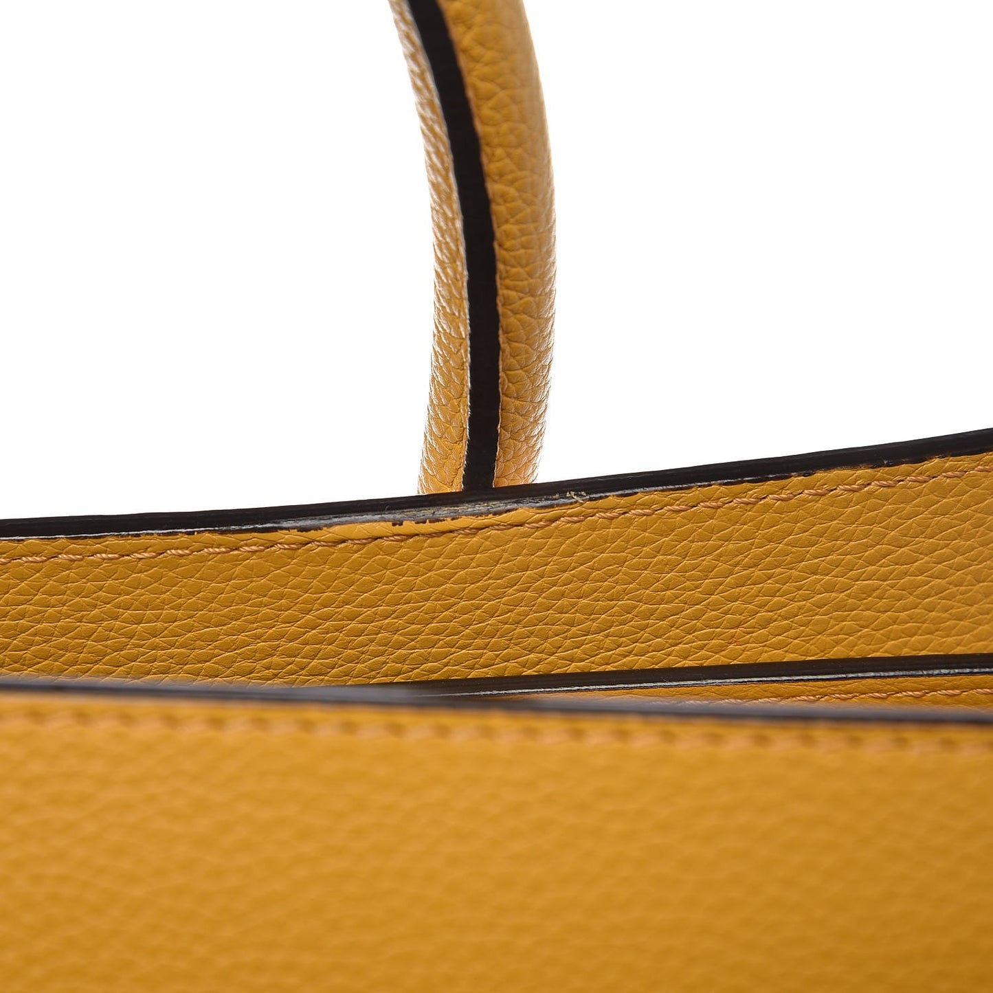 Drummed Calfskin Mini Luggage Ocre