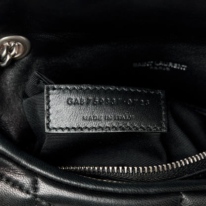 Saint Laurent Lambskin Quilted Toy Loulou Puffer Monogram Chain Satchel Black 8 of 11