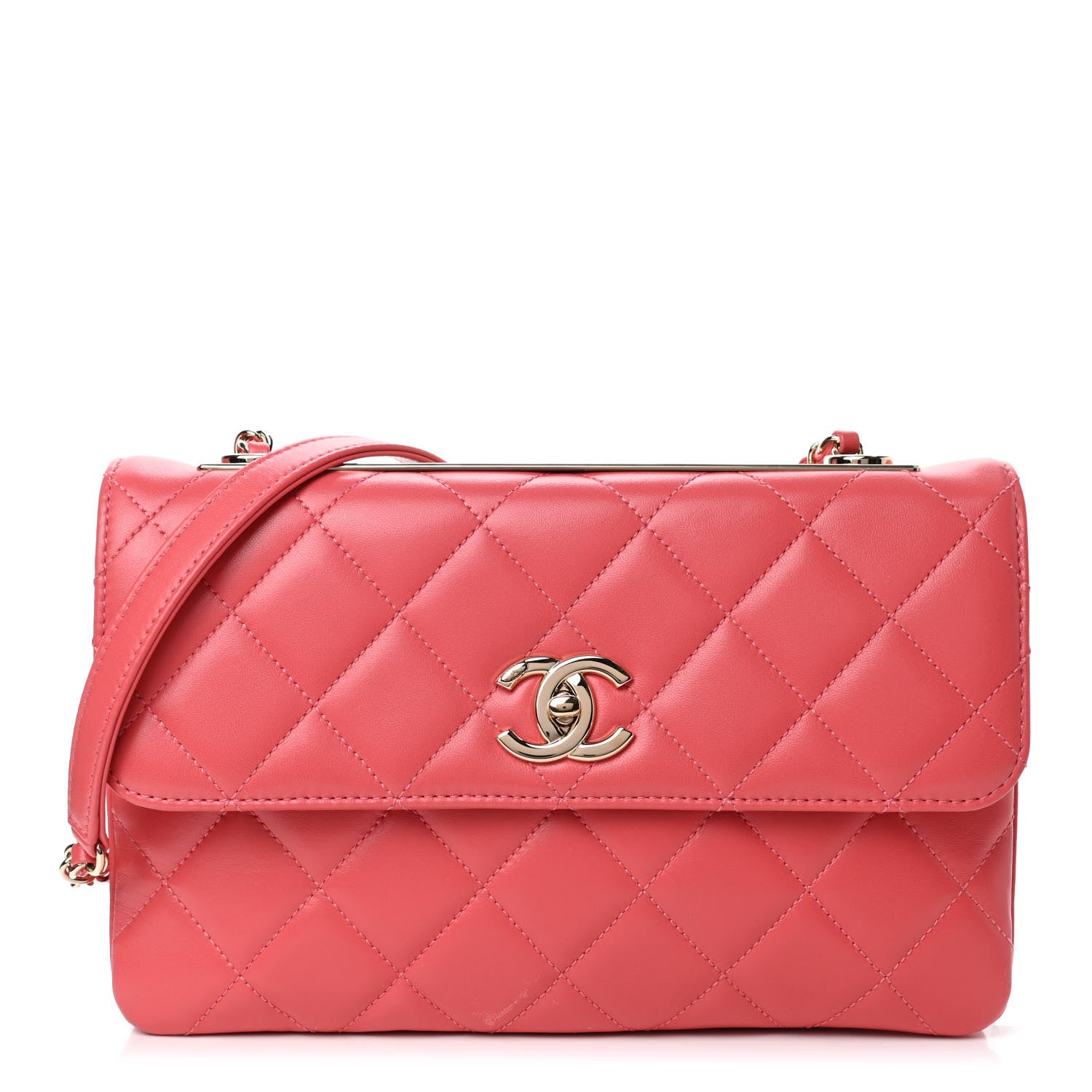 Chanel Lambskin Quilted Medium Trendy CC Flap Coral 1 of 5