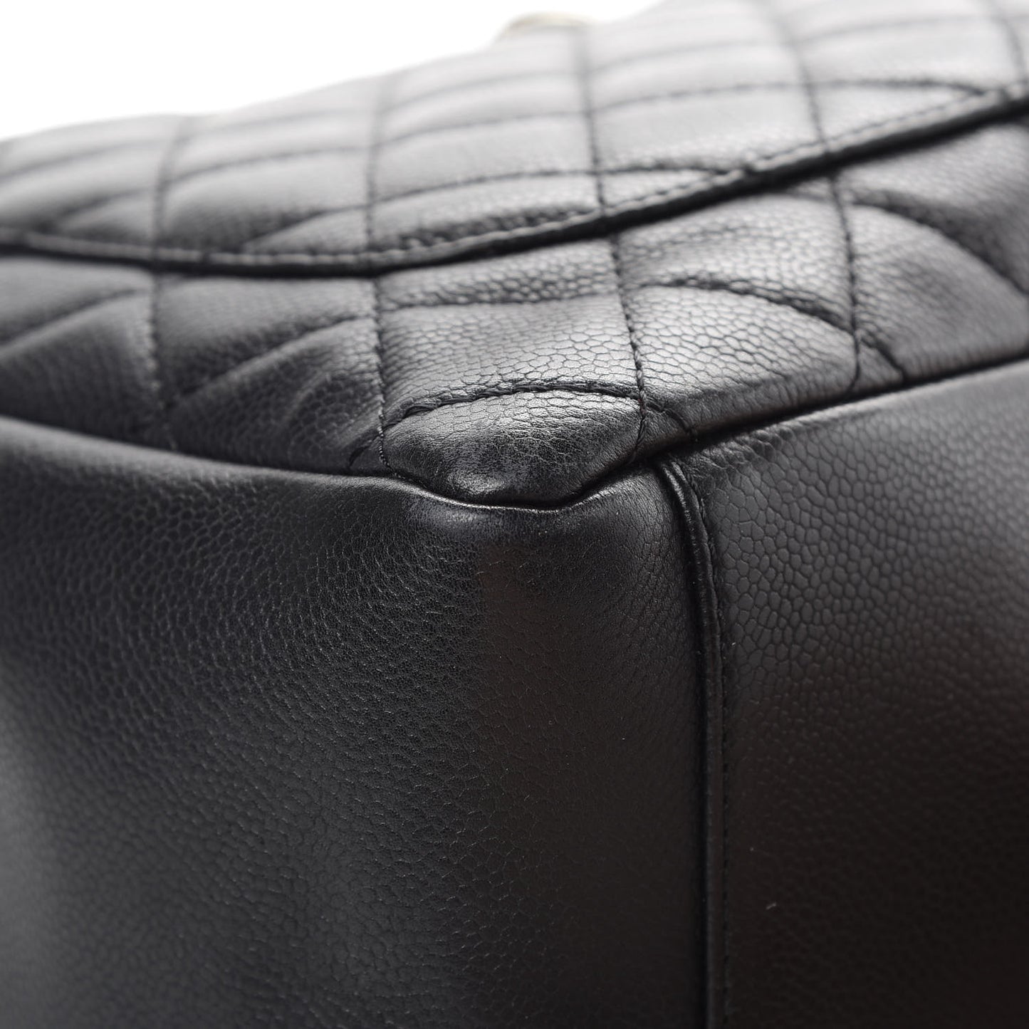Caviar Quilted Grand Shopping Tote GST Black