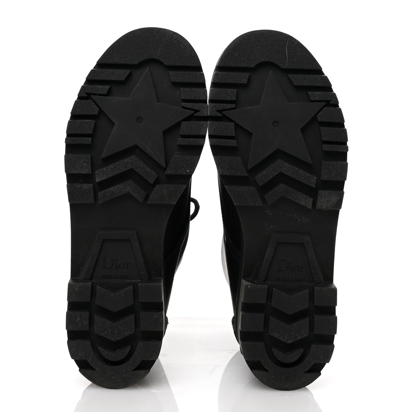 Calfskin Rubber DiorIron Boots 35.5 Black