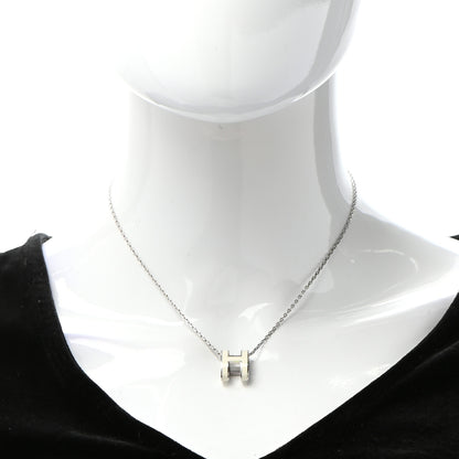 Hermes Palladium Pop H Pendant Necklace White 2 of 5