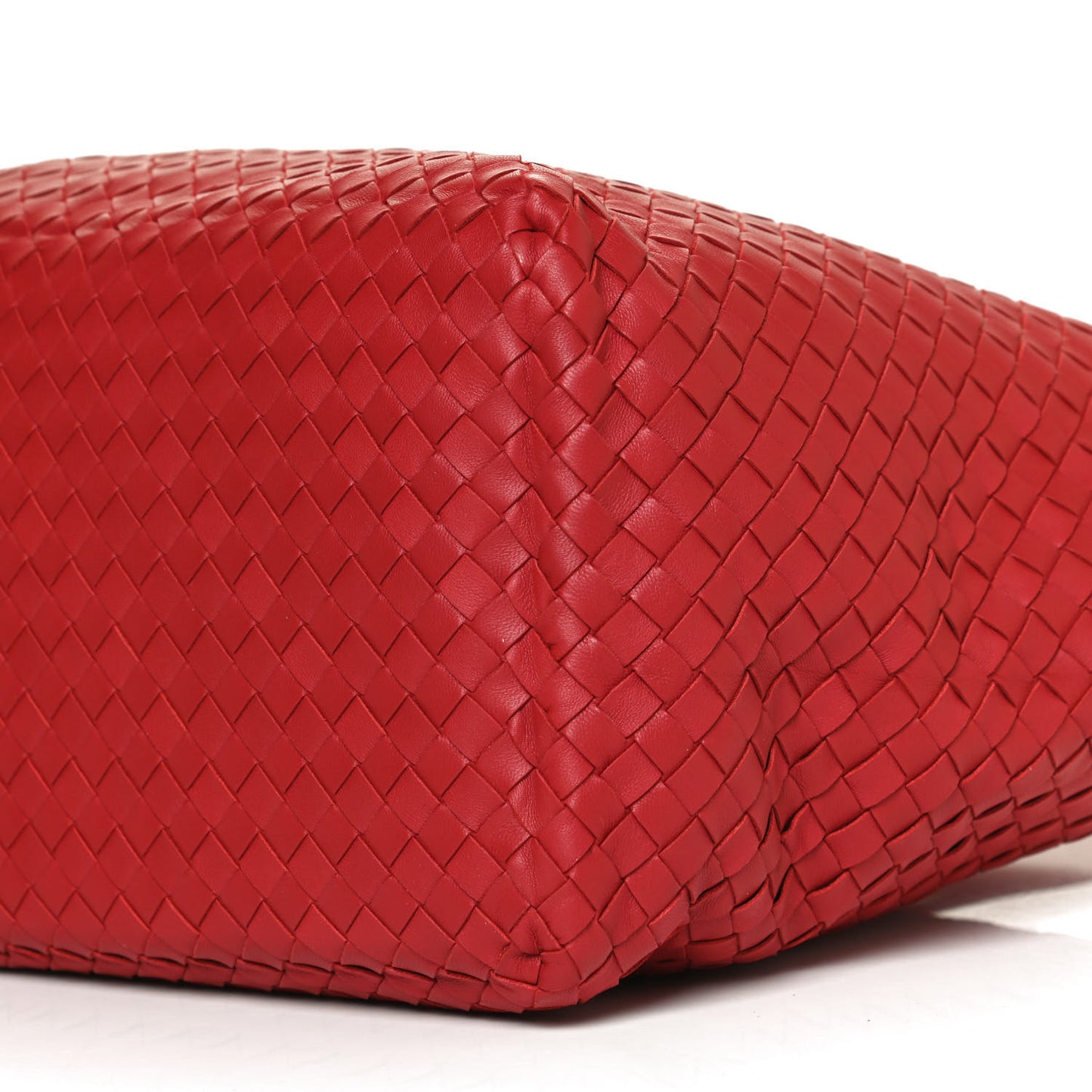 Nappa Intrecciato Brick Tote Red
