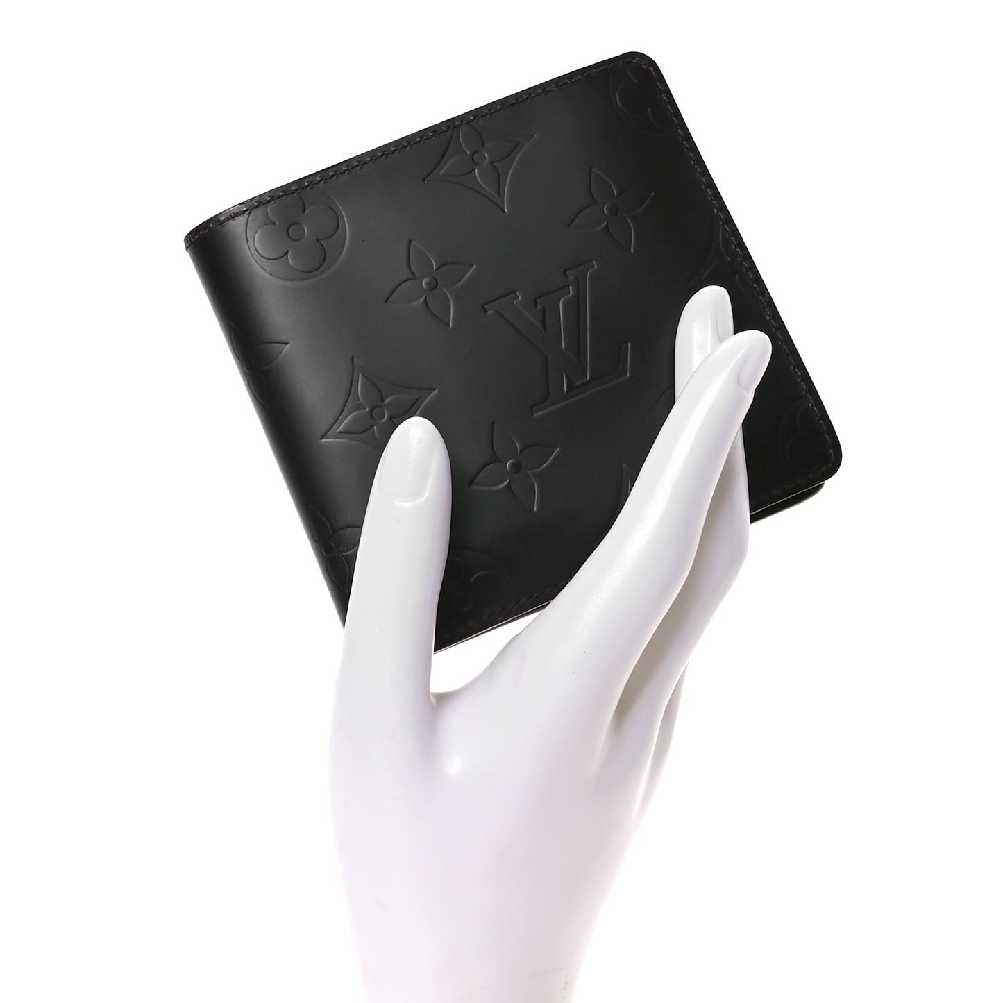 Monogram Glace Compact Wallet Cafe Brown