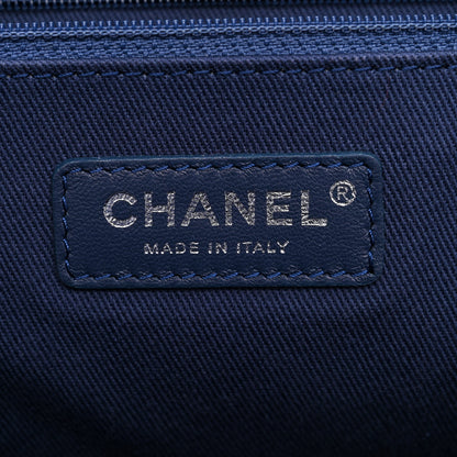 Chanel Woven Straw Raffia Medium Deauville Tote Blue 6 of 10