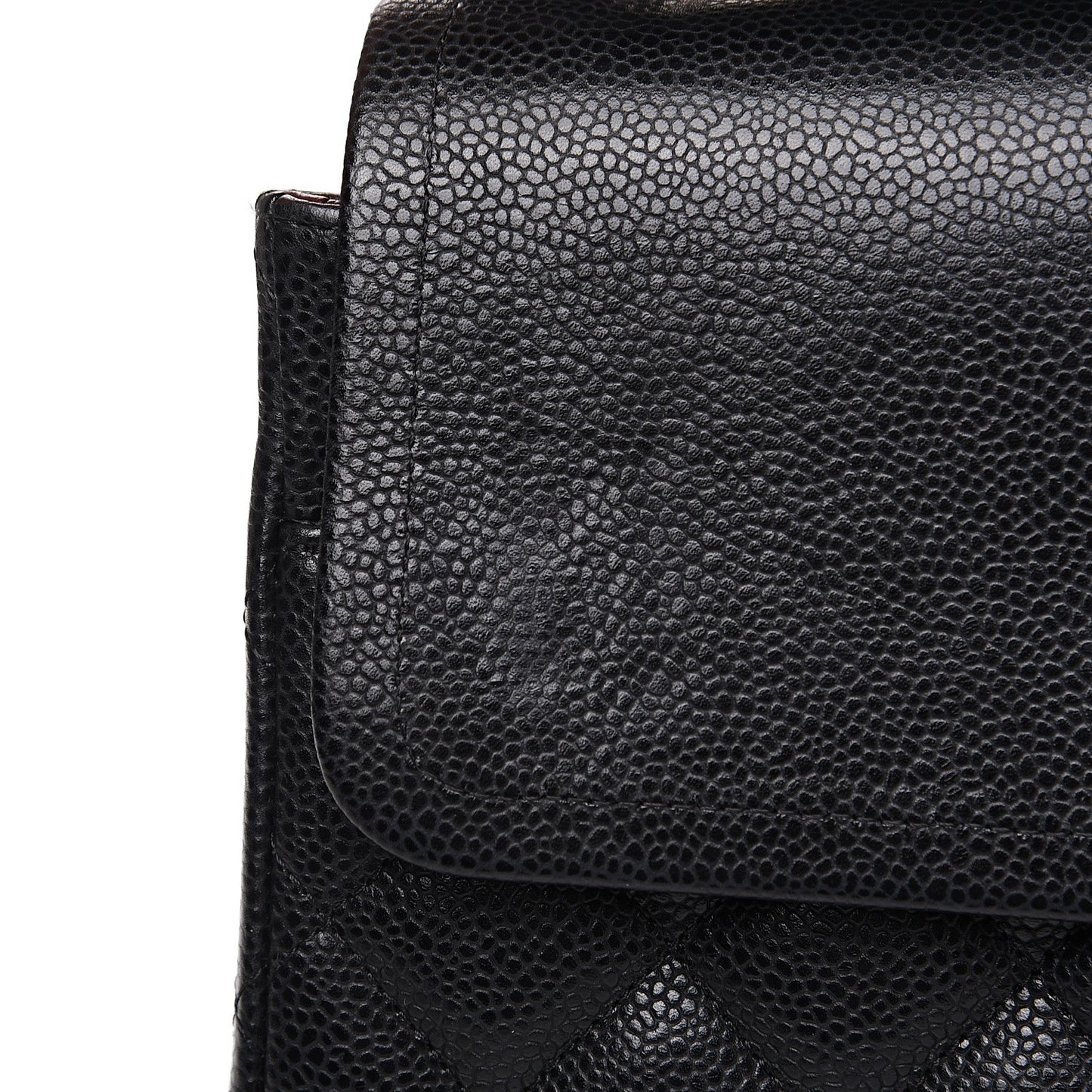 Caviar Quilted Maxi Double Flap Black