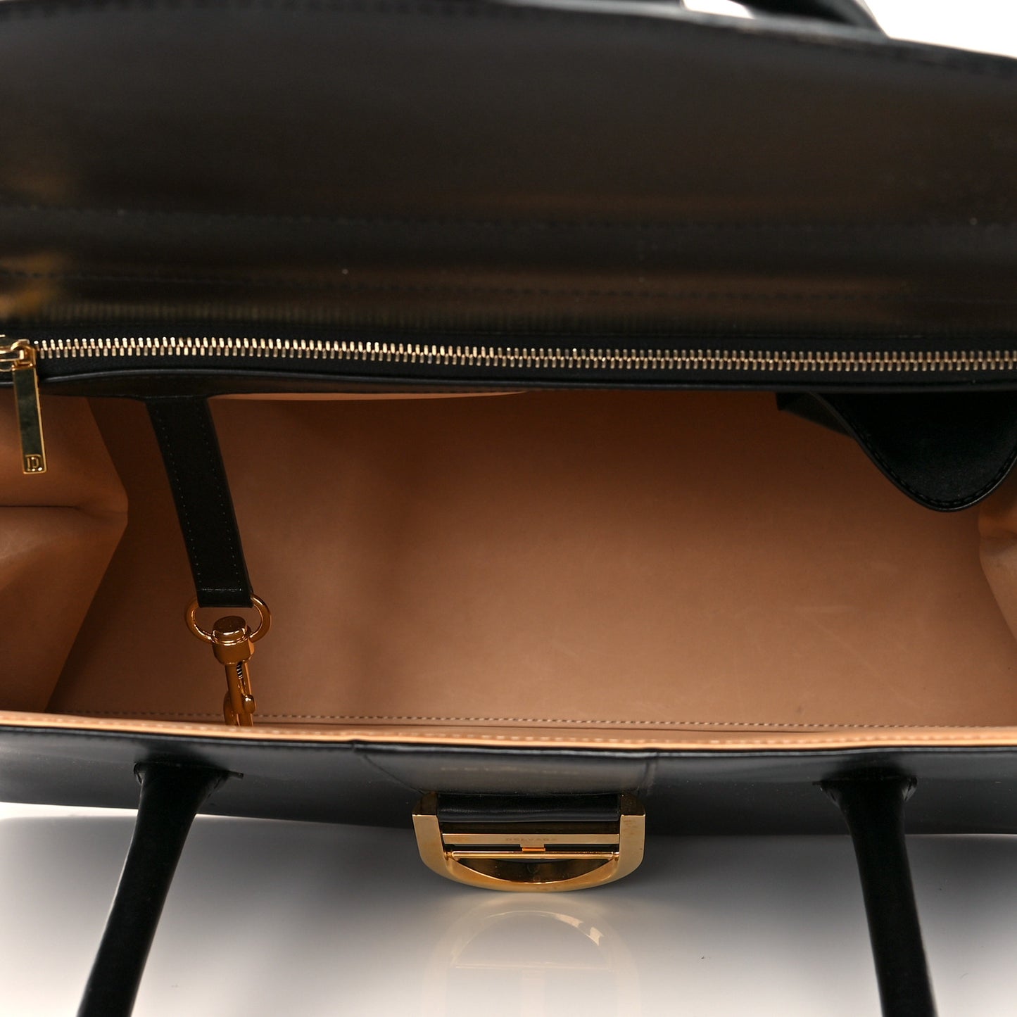 Box Calfskin GM Brillant Satchel Black
