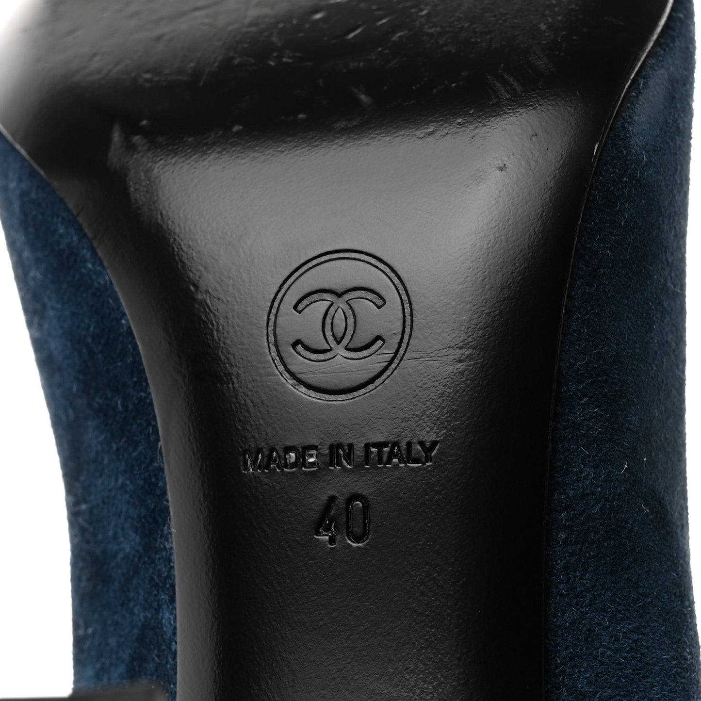 Suede Satin Cap Toe Gabrielle Pumps 40 Navy Black