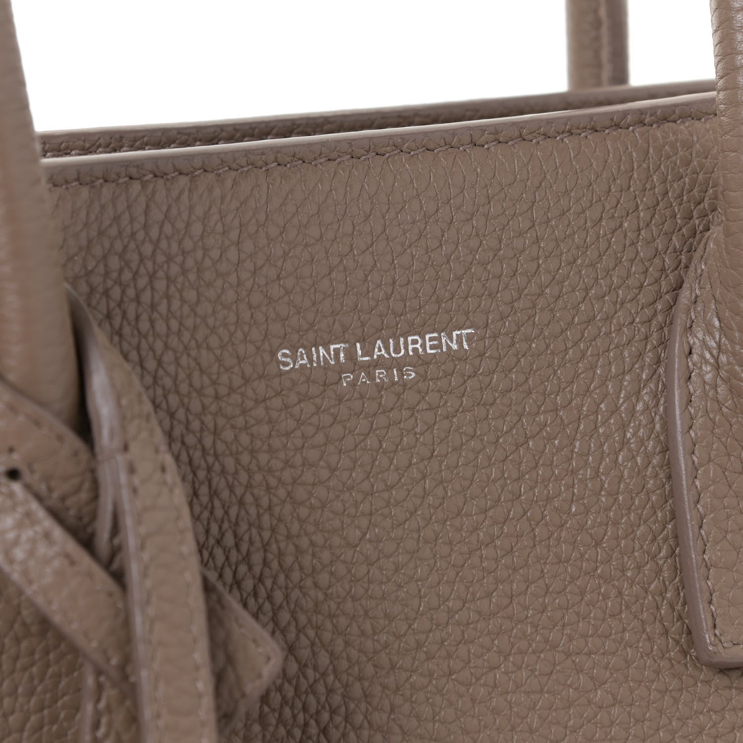 Saint Laurent Grained Calfskin Baby Sac De Jour Souple Taupe 10 of 13