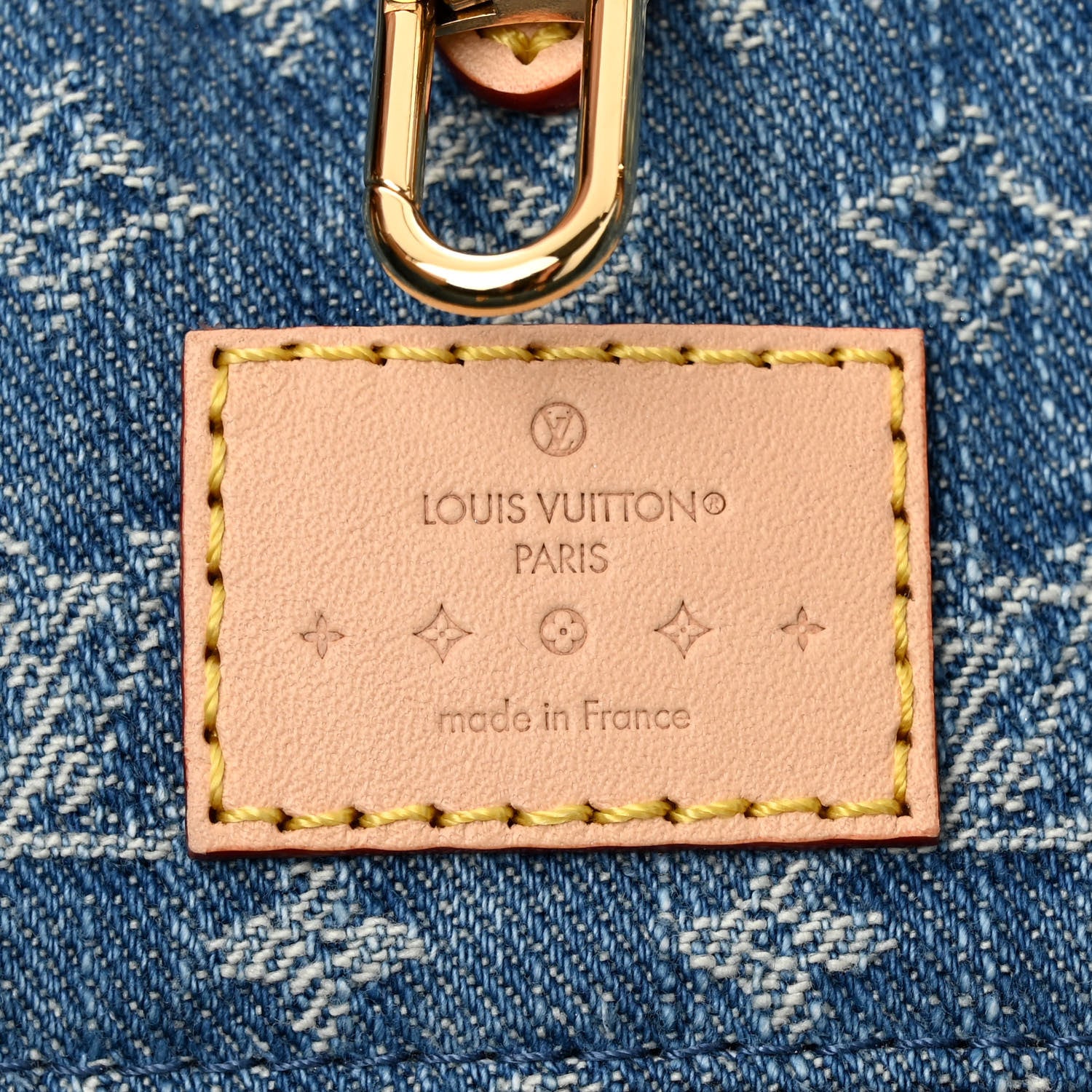 Louis Vuitton Monogram Denim Onthego MM Blue 6 of 9