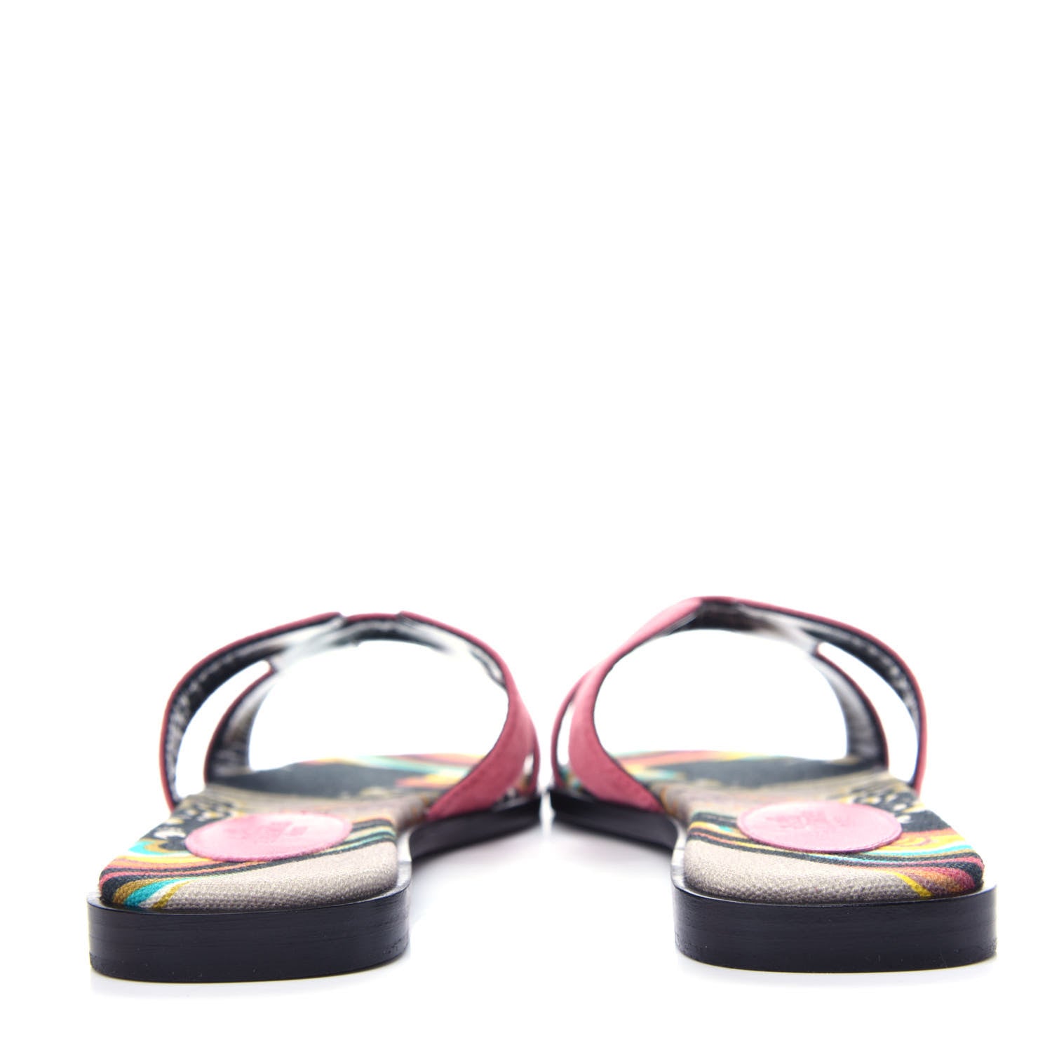 Hermes Suede Goatskin Oran Sandals 36.5 Rose De Venice 7 of 11