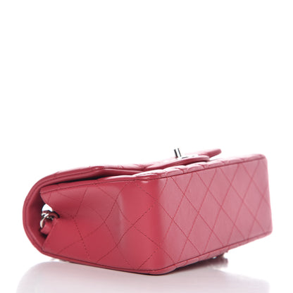 Chanel Lambskin Quilted Mini Rectangular Flap Dark Pink 4 of 8