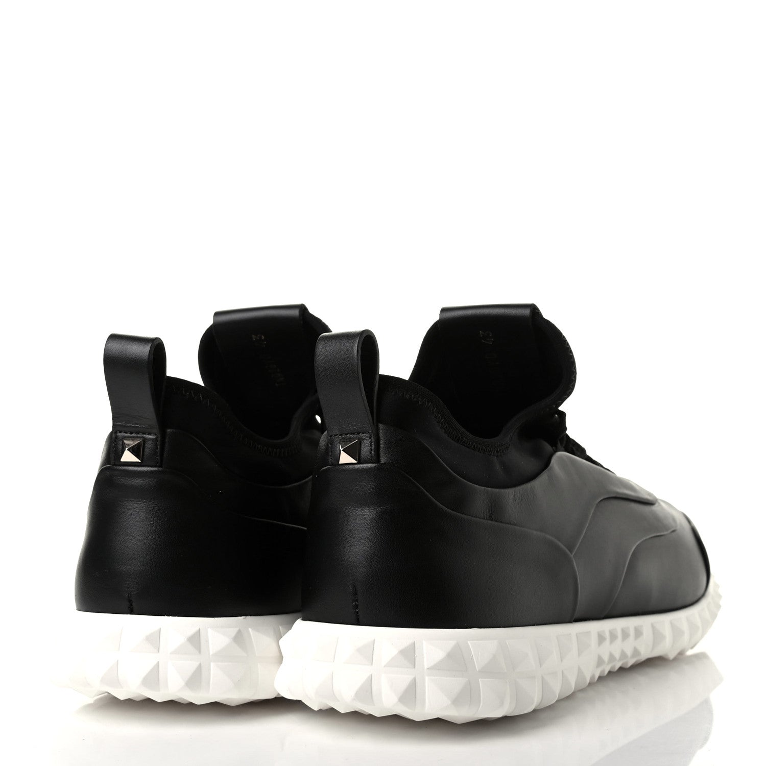Valentino Garavani Nylon Rubber Calfskin Mens Soul AM Sneakers 39 Black 4 of 10